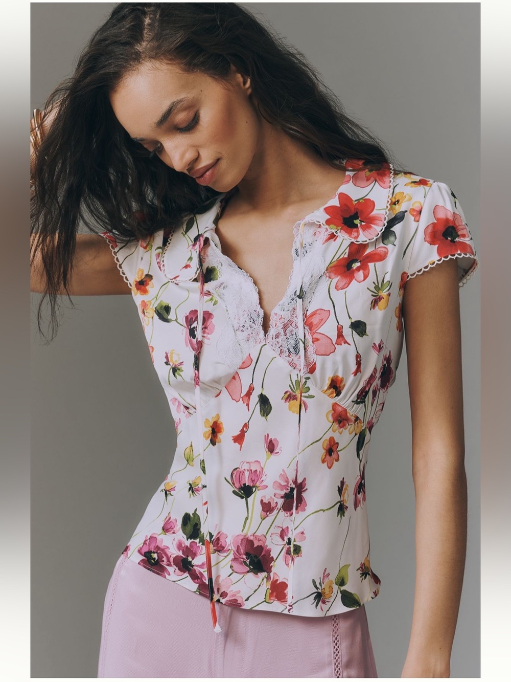 NWT By Anthropologie Silken Peter Pan
Collared Blouse